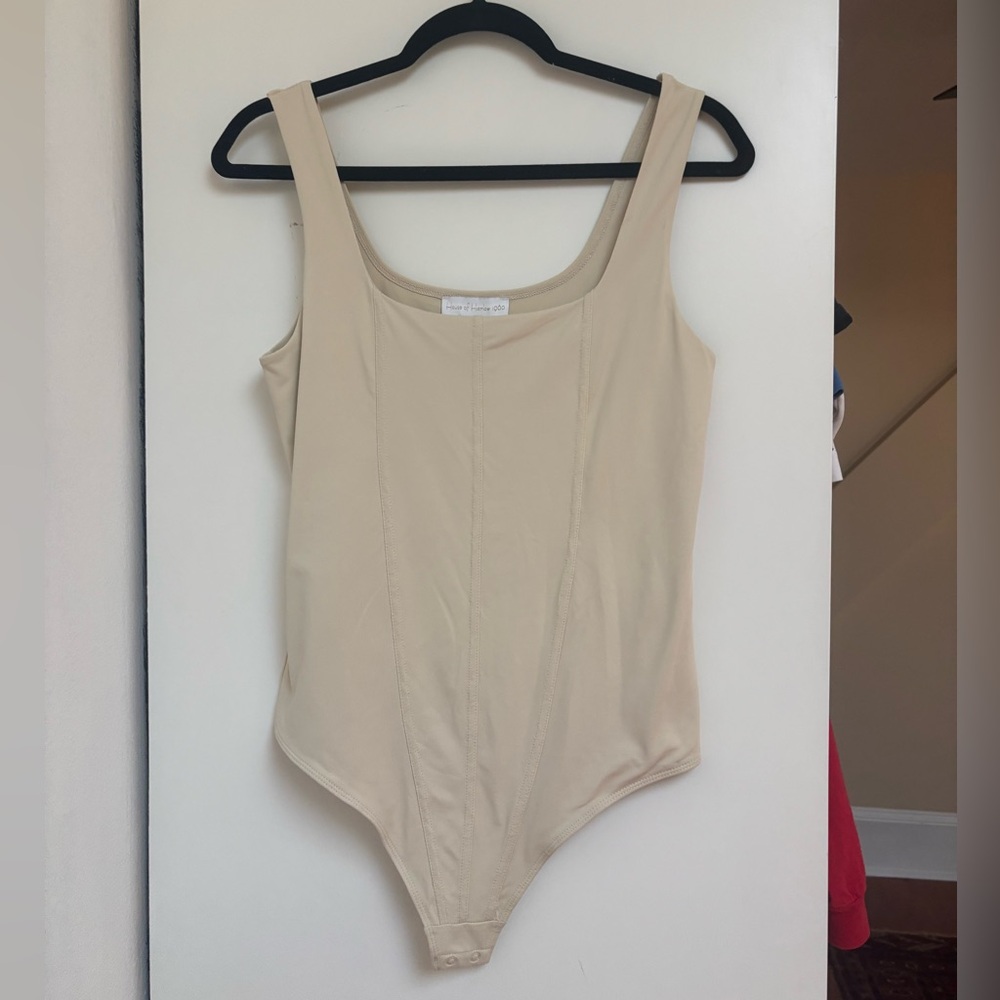 House of Harlow Cream bustier detail bodysuit